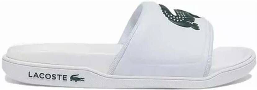 Lacoste Slippers Sandales Croco Dualiste blanches