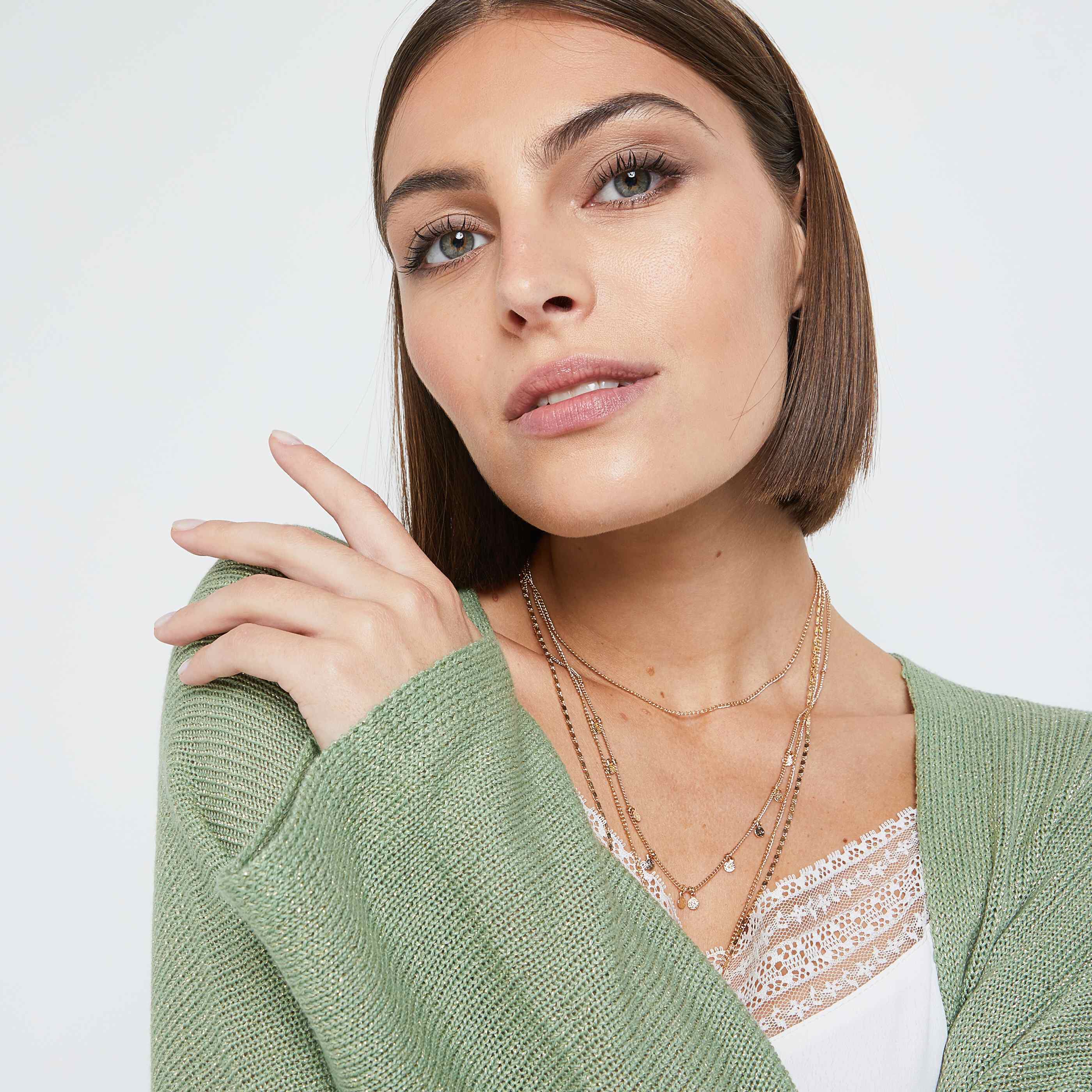 Gilet ouvert femme - VERT