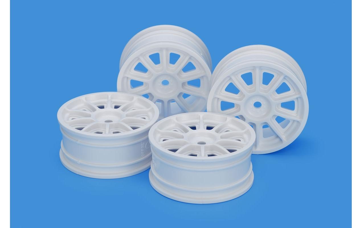 Felgen 10-Speichen, 24 mm, Weiss, 2-StückFelgen für M-Chassis Modelle