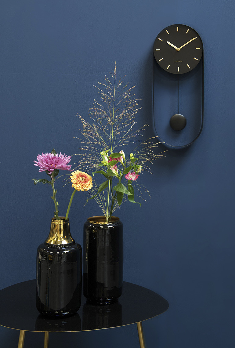 Wall Clock Pendulum Charm KA5822BK Black