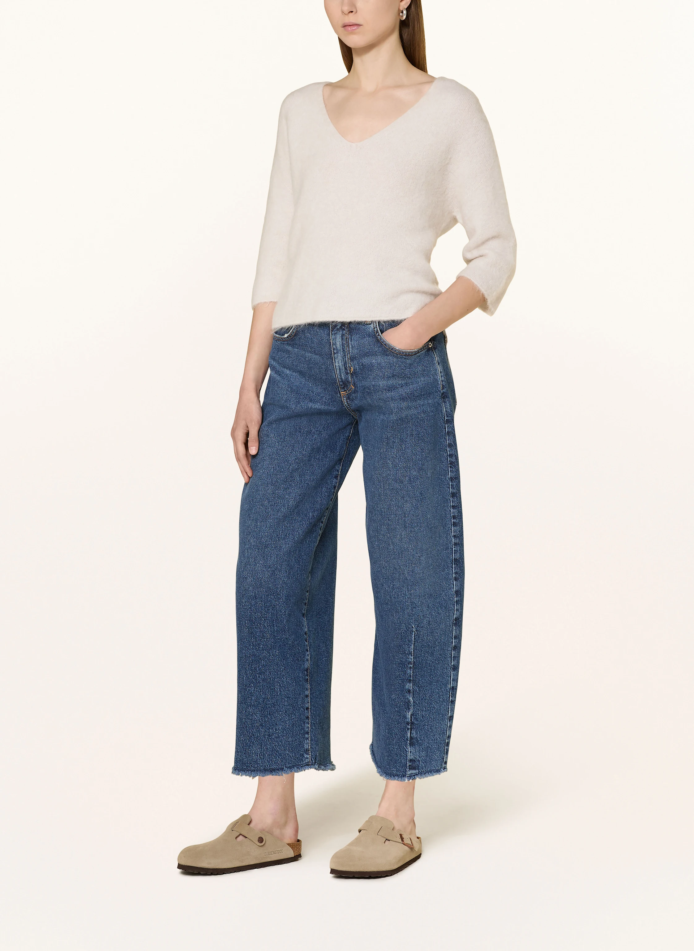 darling harbour Pullover mit 3/4-Arm und Alpaka