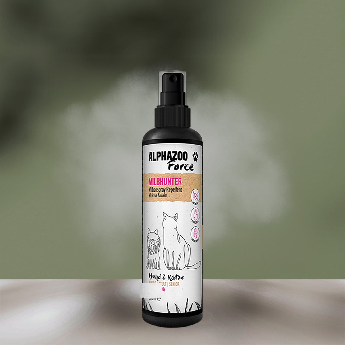 ALPHAZOO MilbHunter Mijtspray 100ml voor honden en katten | Krachtige anti-mijtbehandeling