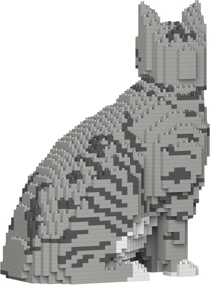 JECKA BLOCS DE CONSTRUCTION -CHAT TIGRE GRIS CLAIR ASSIS