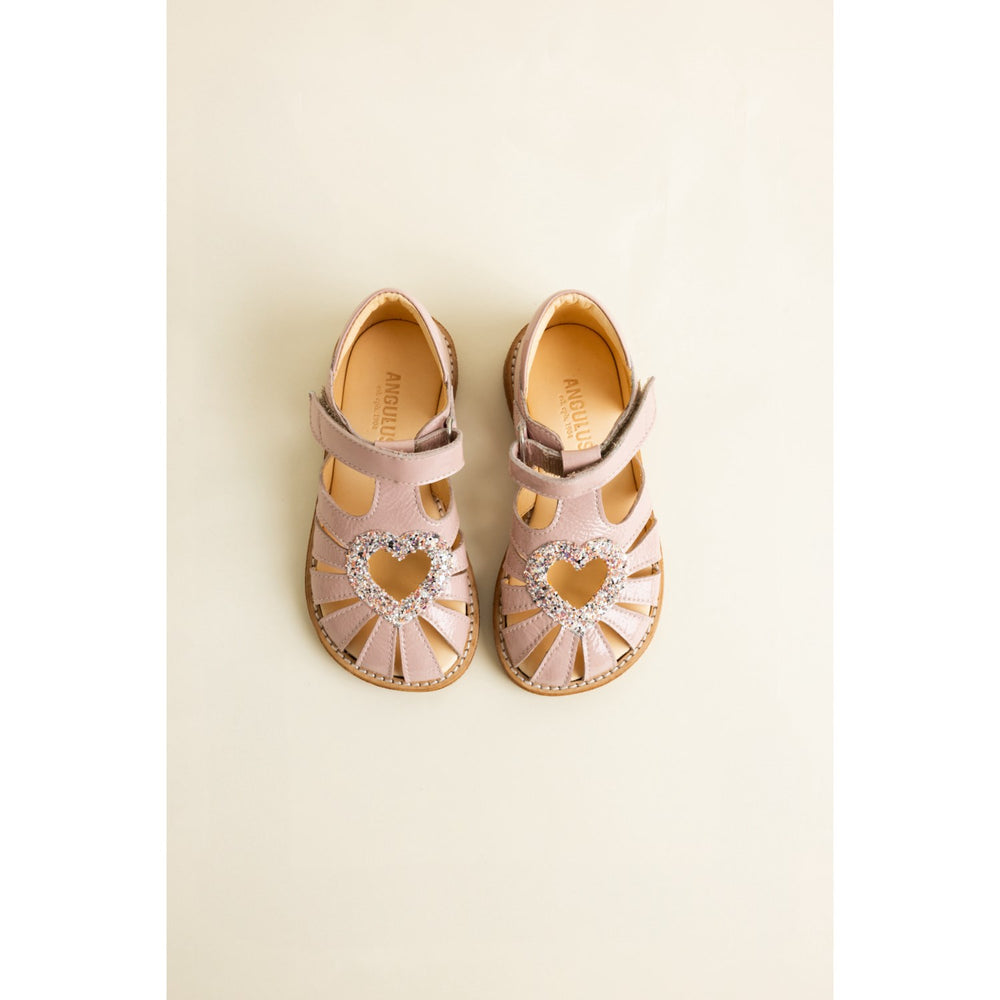 Køb Angulus Rosebud/Rosebud Glitter Hjertesandal Med Glitter Hjerte