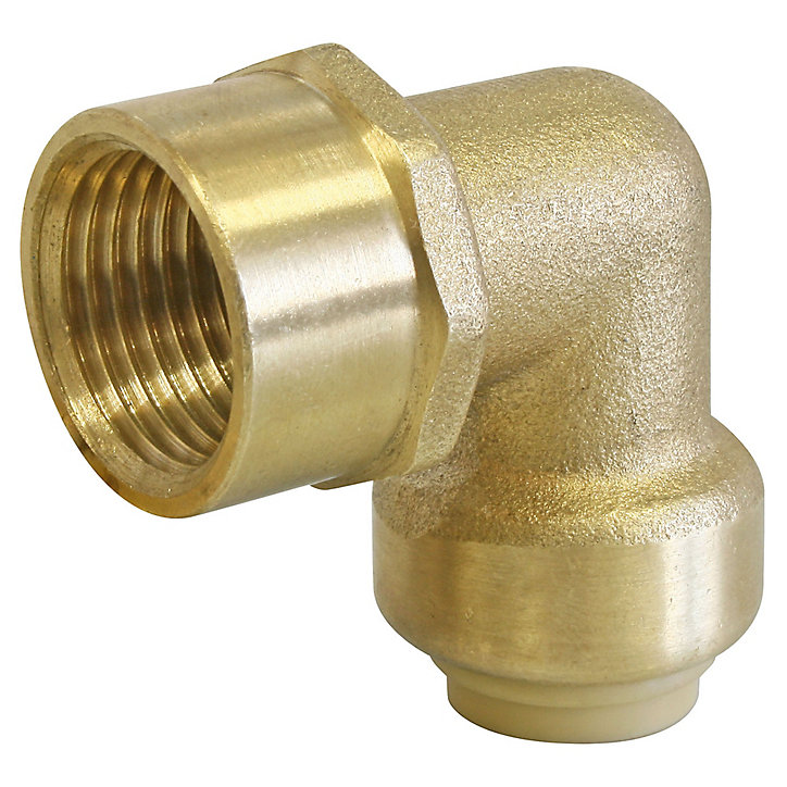 Coude femelle à clipser pour tube cuivre Ø14 - Femelle 15/21 (1/2