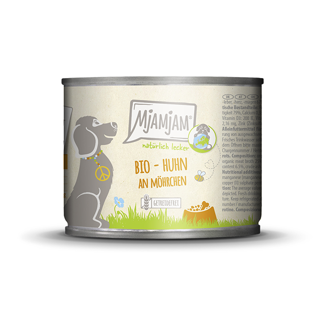 MjAMjAM – natürlich lecker – BIO Huhn an Möhrchen