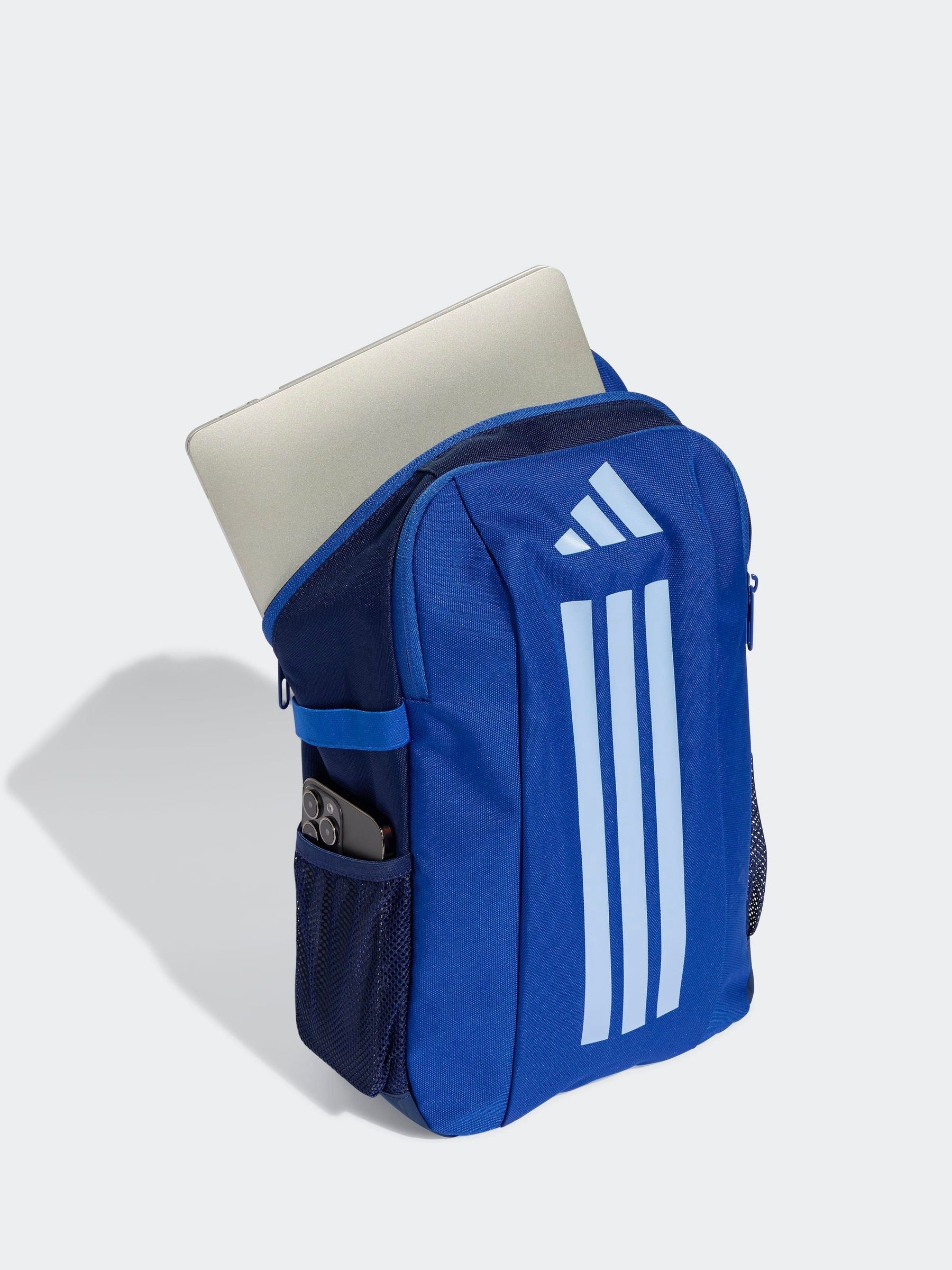 Blauw - adidas Kids 3 Stripe Backpack