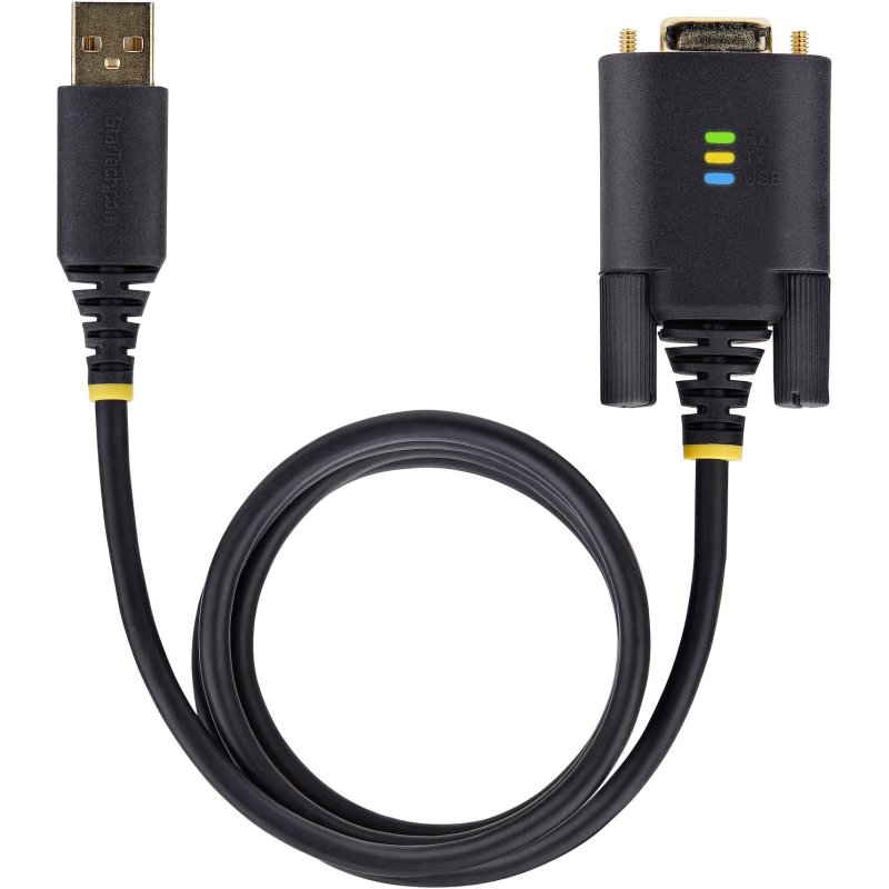StarTech.com Câble Série Null Modem vers USB de 2m, Rétention COM, FTDI, USB-A vers DB9 RS232, Câble Adaptateur USB DB9, Vis/Écrous DB9 Interchangeables, Windows/macOS/Linux