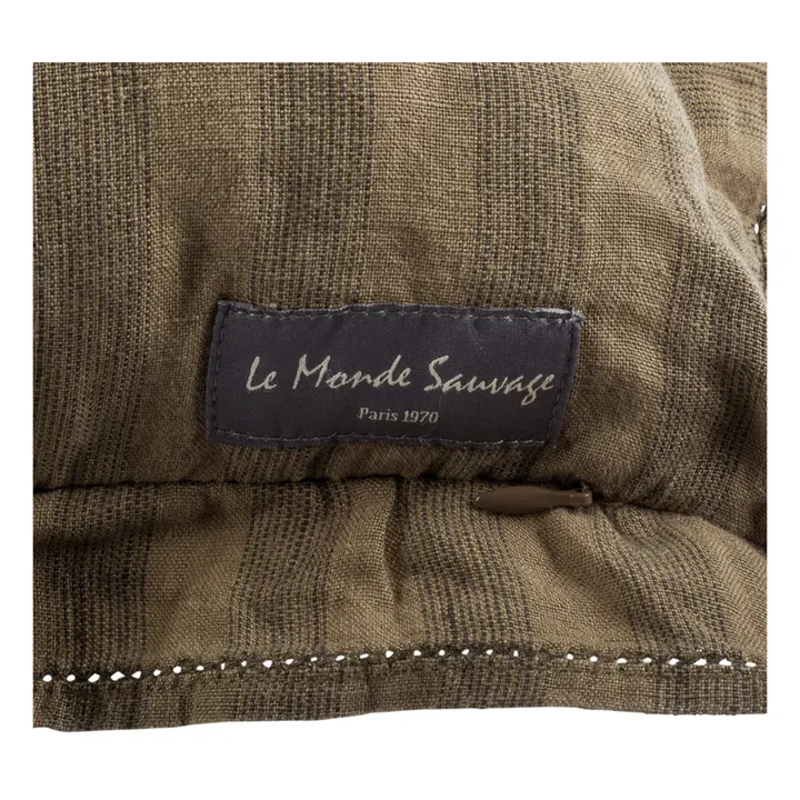 Le Monde Sauvage Housse de coussin Sandhills volantée | Marron