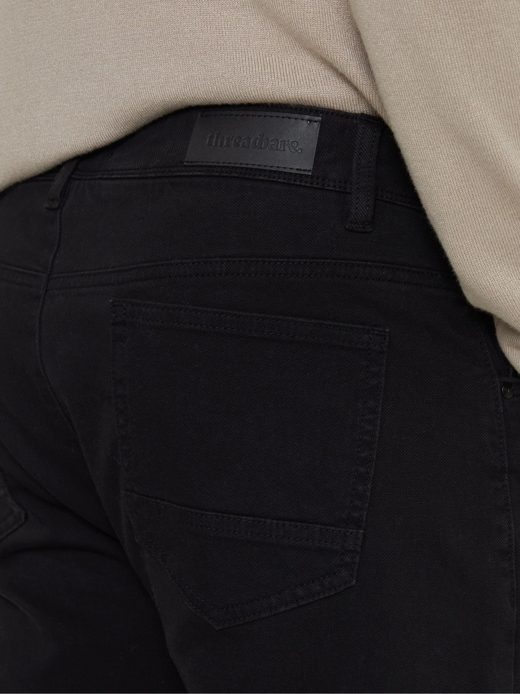 Zwart - Threadbare - Jeans met rechte pijpen en stretch