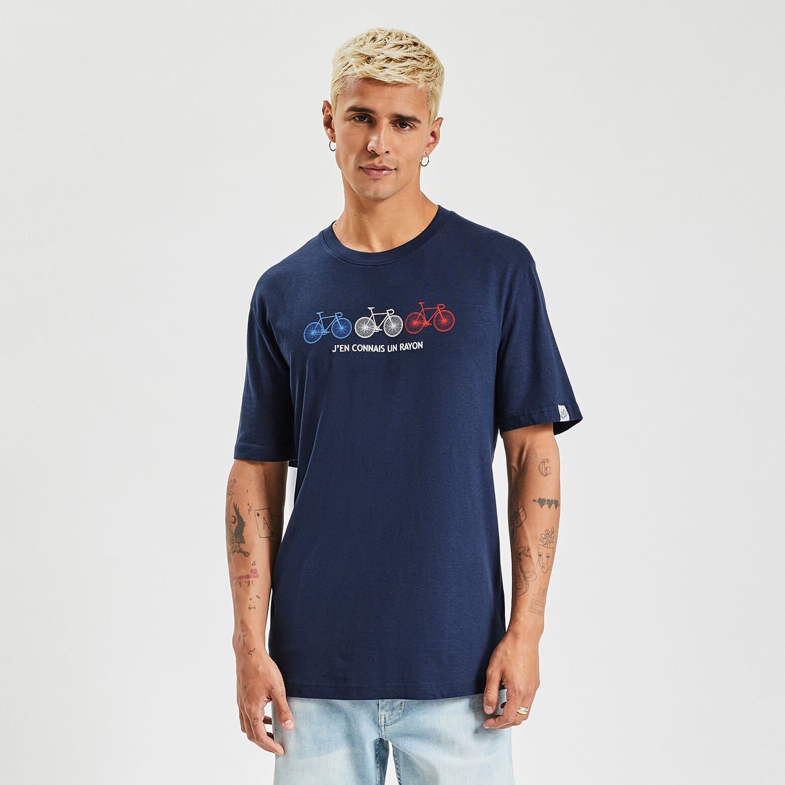 Tee-Shirt col rond licence Tour de France Bleu