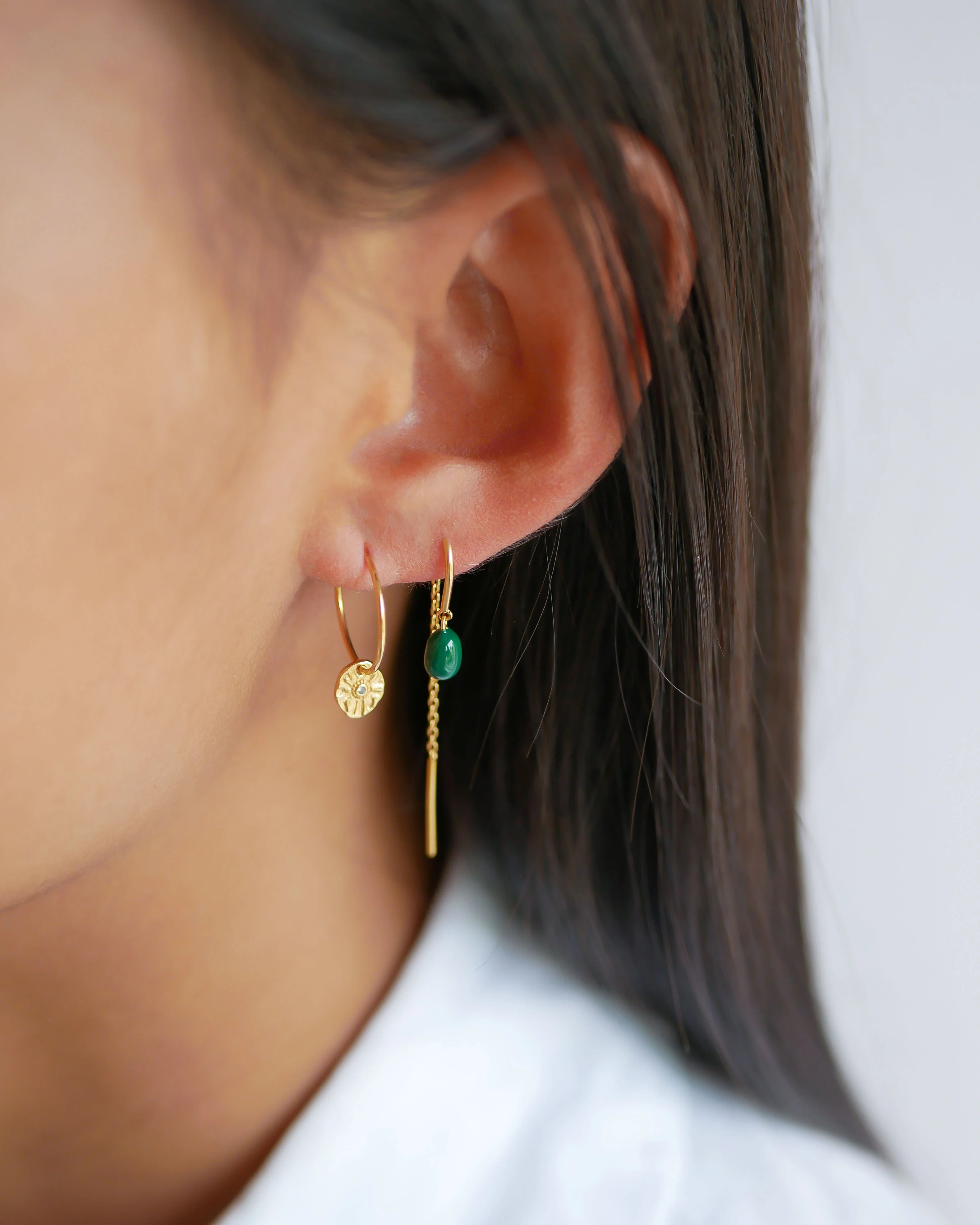 ENAMEL Copenhagen  Mini Esma hoops - forgyldt