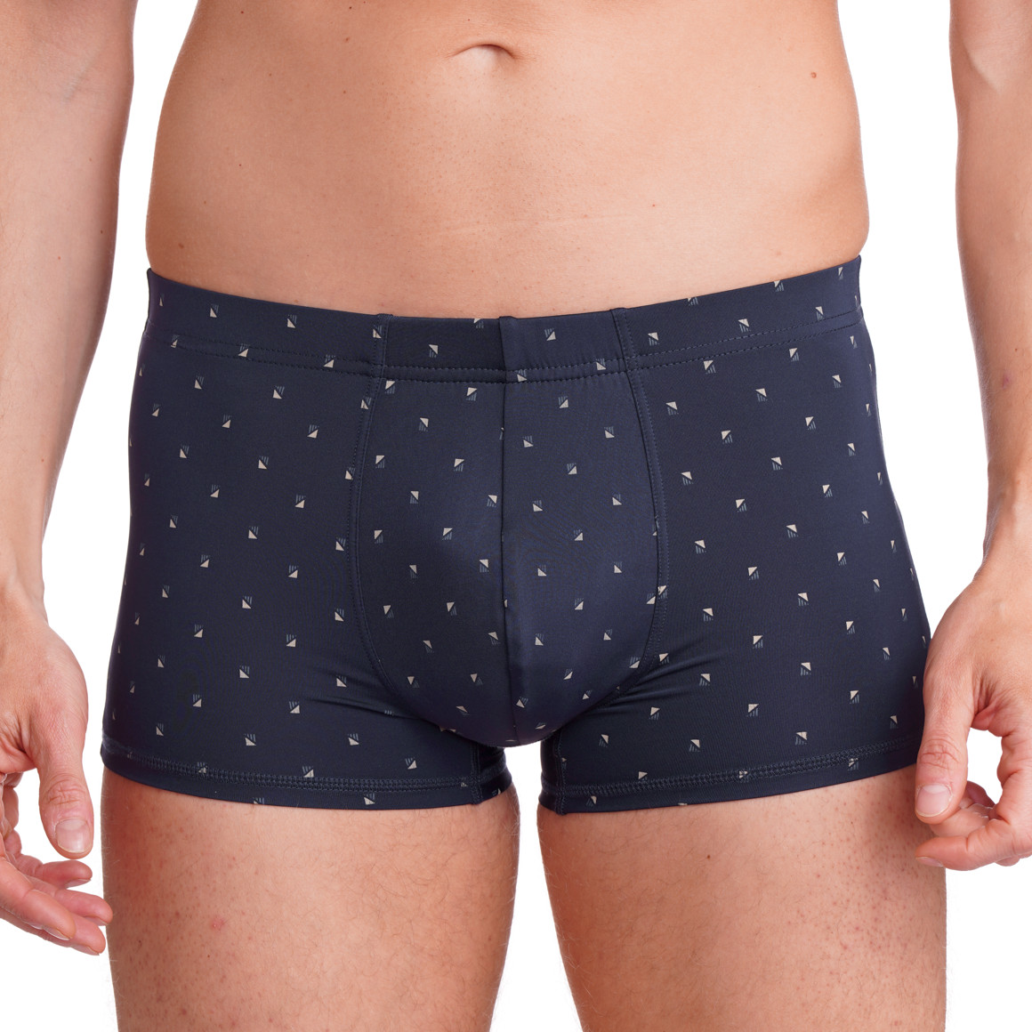 VanVaan Herren Mikrofasershorts mit Allover-Muster dunkelblau