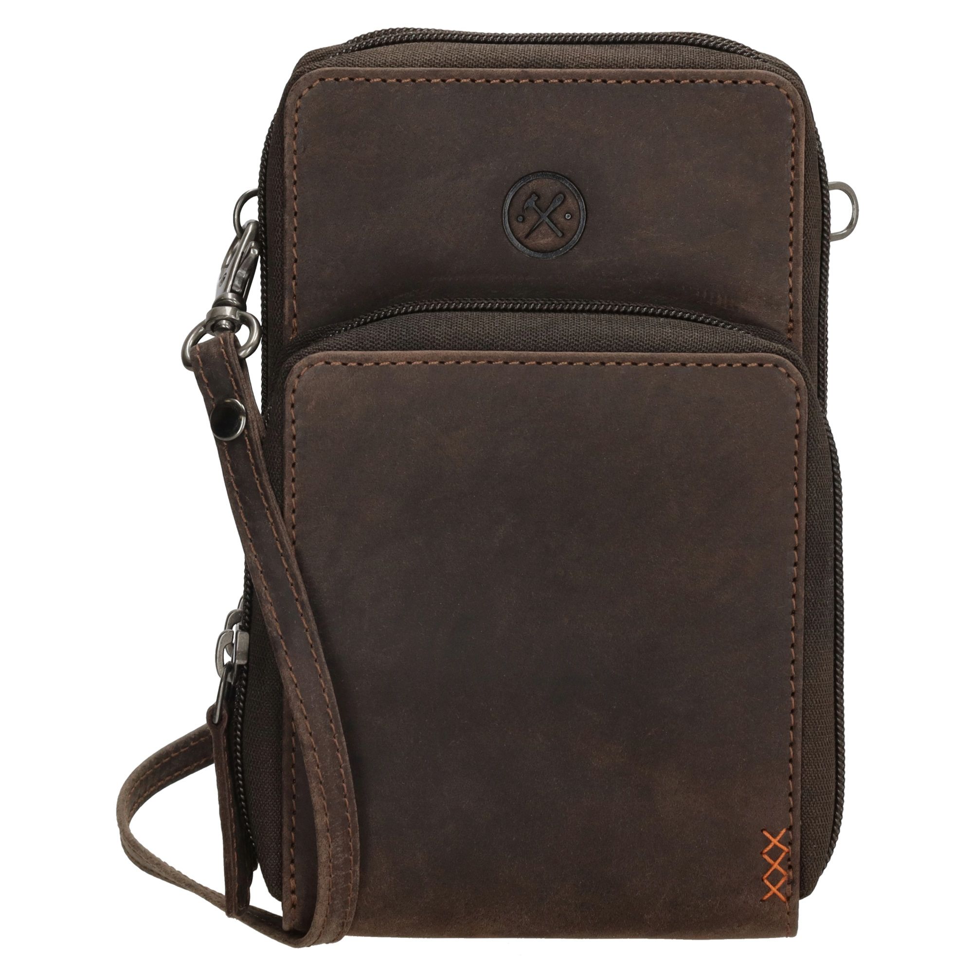 Hide & Stitches Idaho Telefoontasje Donkerbruin