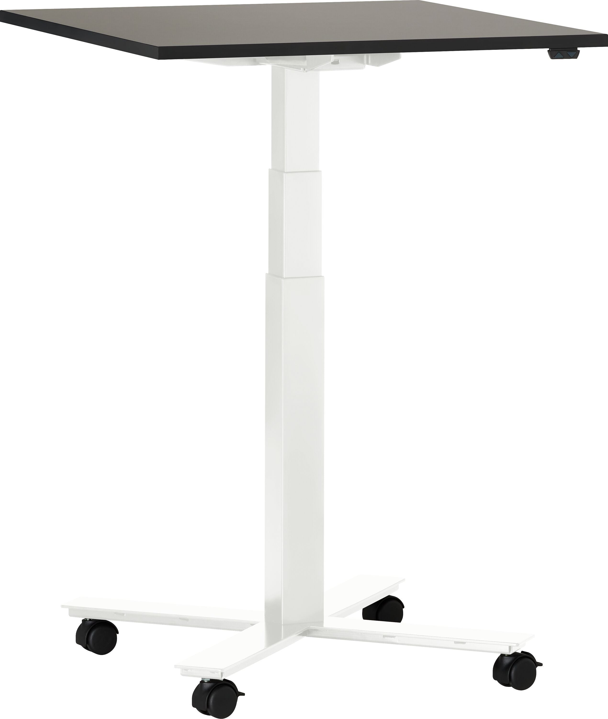 FLEXCUBE Besprechungstisch höhenverstellbar - Schwarz / B: 70.0 cm x T: 70.0 cm x H: 66.5 cm