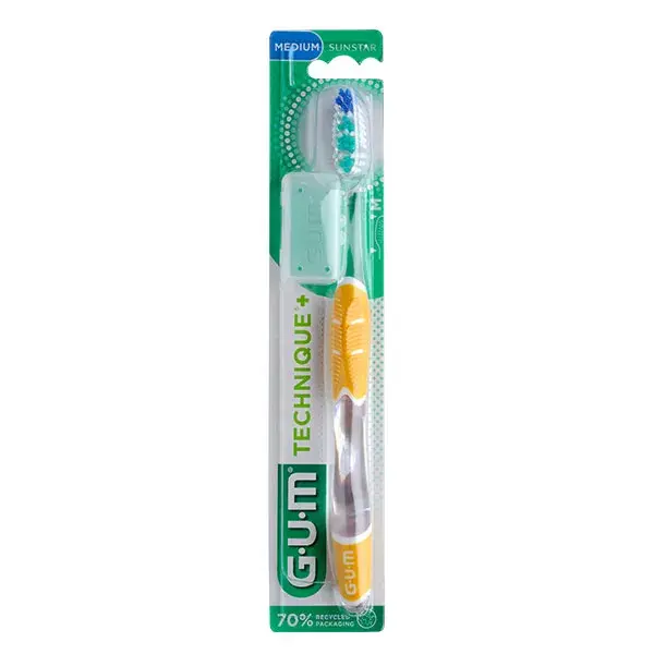 Escova de dentes Gum nº 493 Technique+ Compact Medium