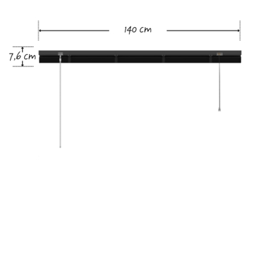 KARWEI aluminium jaloezie 25 mm zwart (kleurnr. 203) 140x250 cm (bxh)