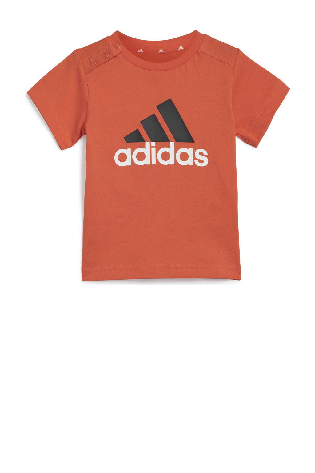adidas T-shirt + short oranje/zwart