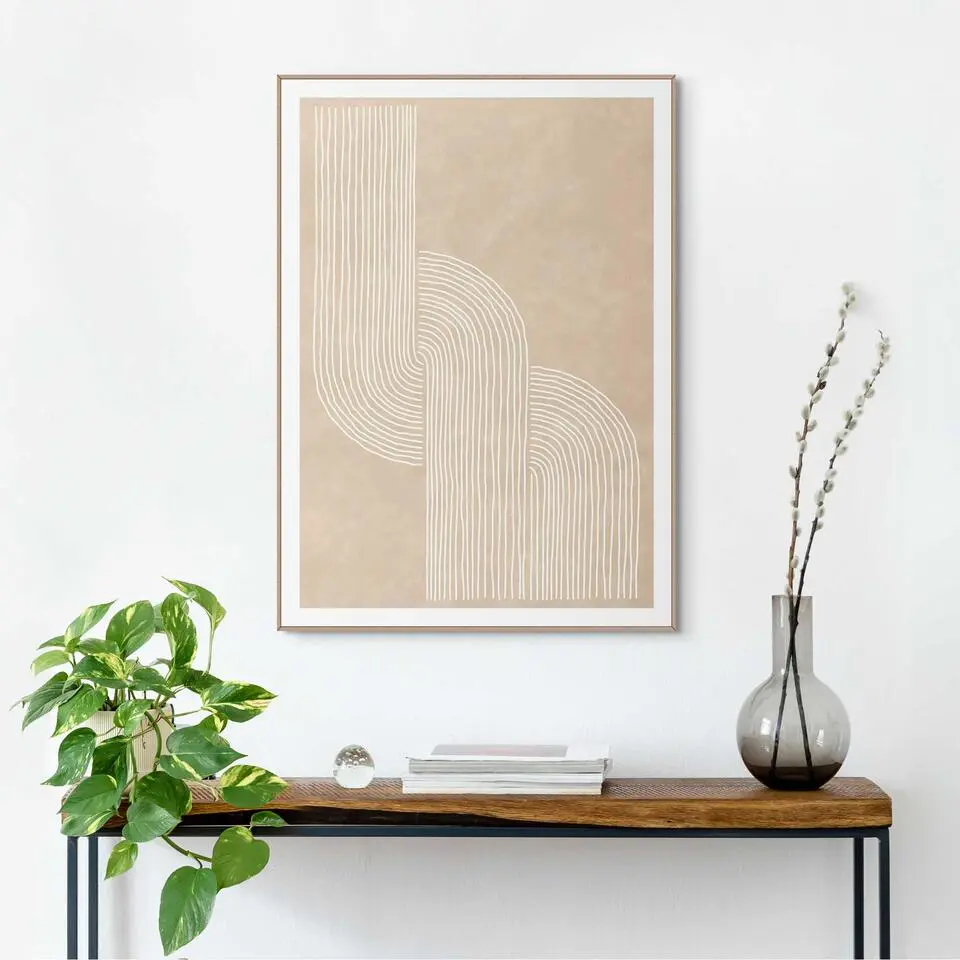 Schilderij Sandy Knot - 70x50cm - Beige