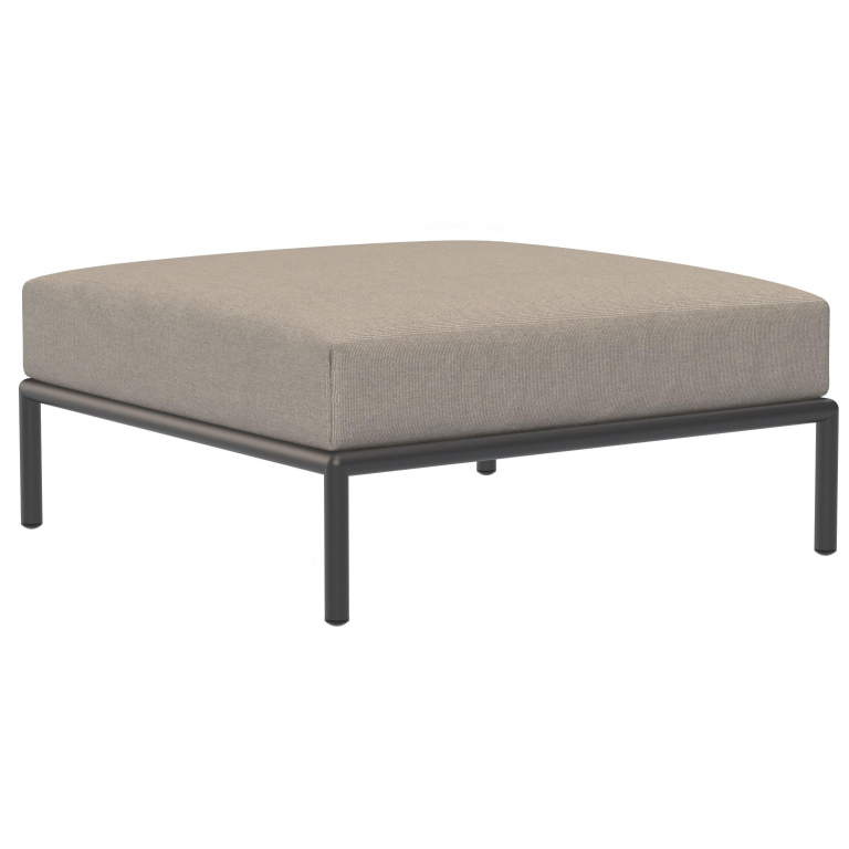 Houe Level2 Ottoman voetenbank Dark Grey frame Ash
