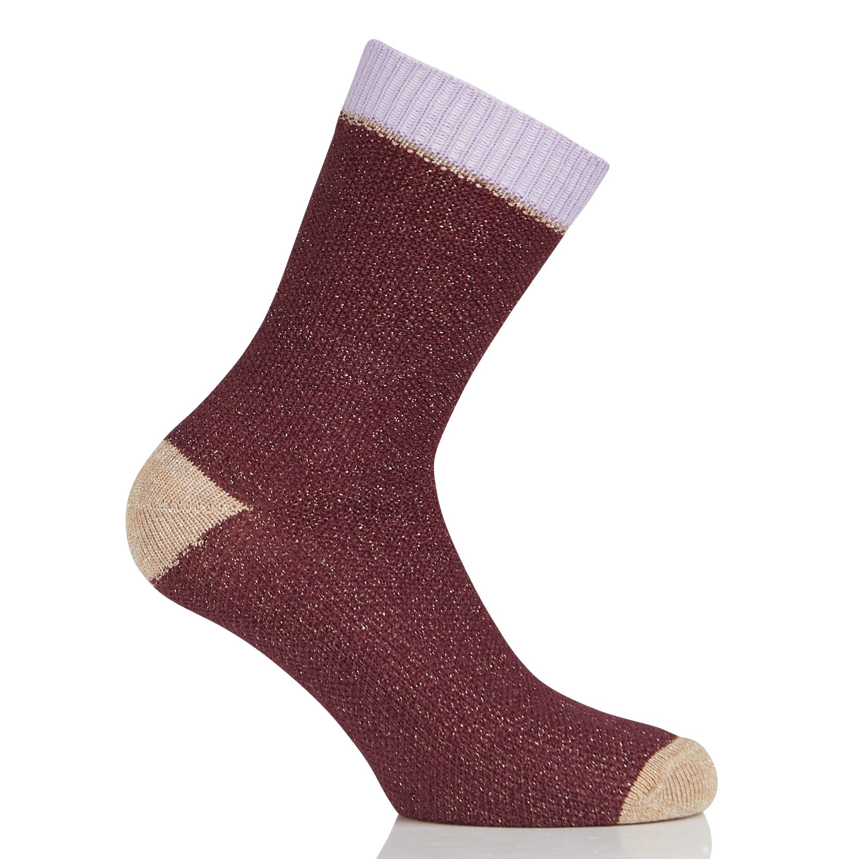 VOYAGEUR - Chaussettes métallisées en coton mélangé | Rose