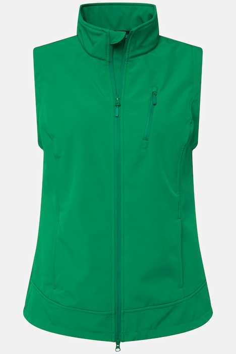 Softshellweste, Fleecefutter, 2-Wege-Zipper, Stehkragen