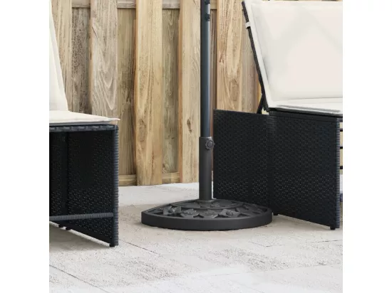 Base de parasol pour mats ?38 / 48 mm 9 kg demi-rond