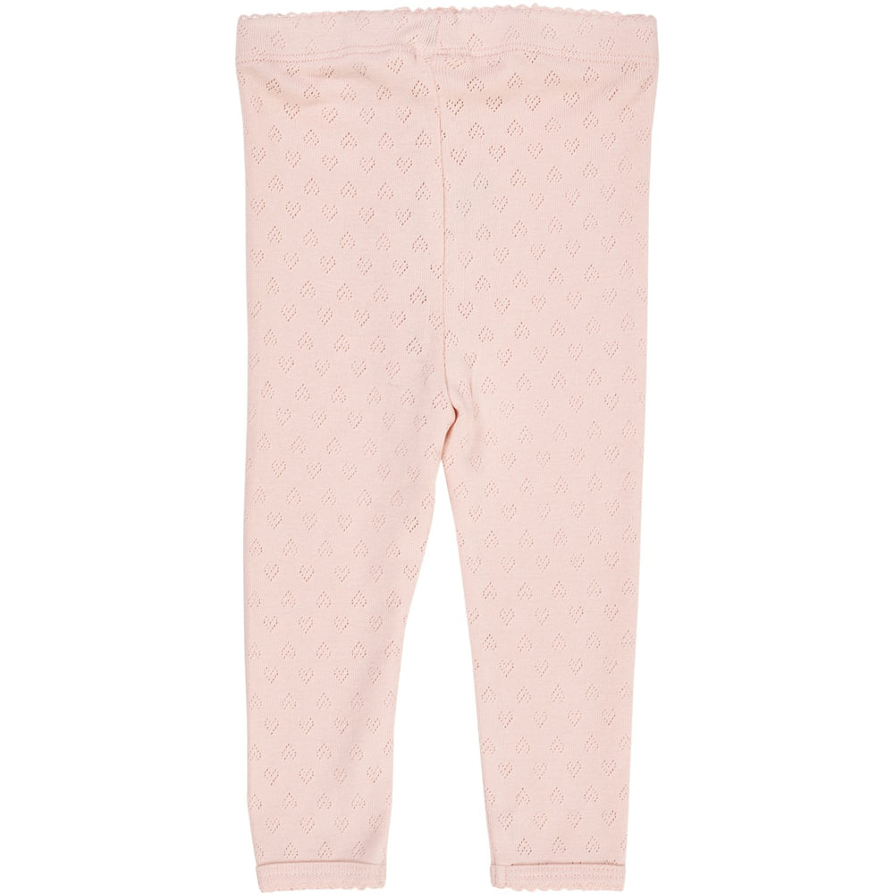 Køb COPENHAGEN COLORS Dusty Rose Pointelle Heart Leggings
