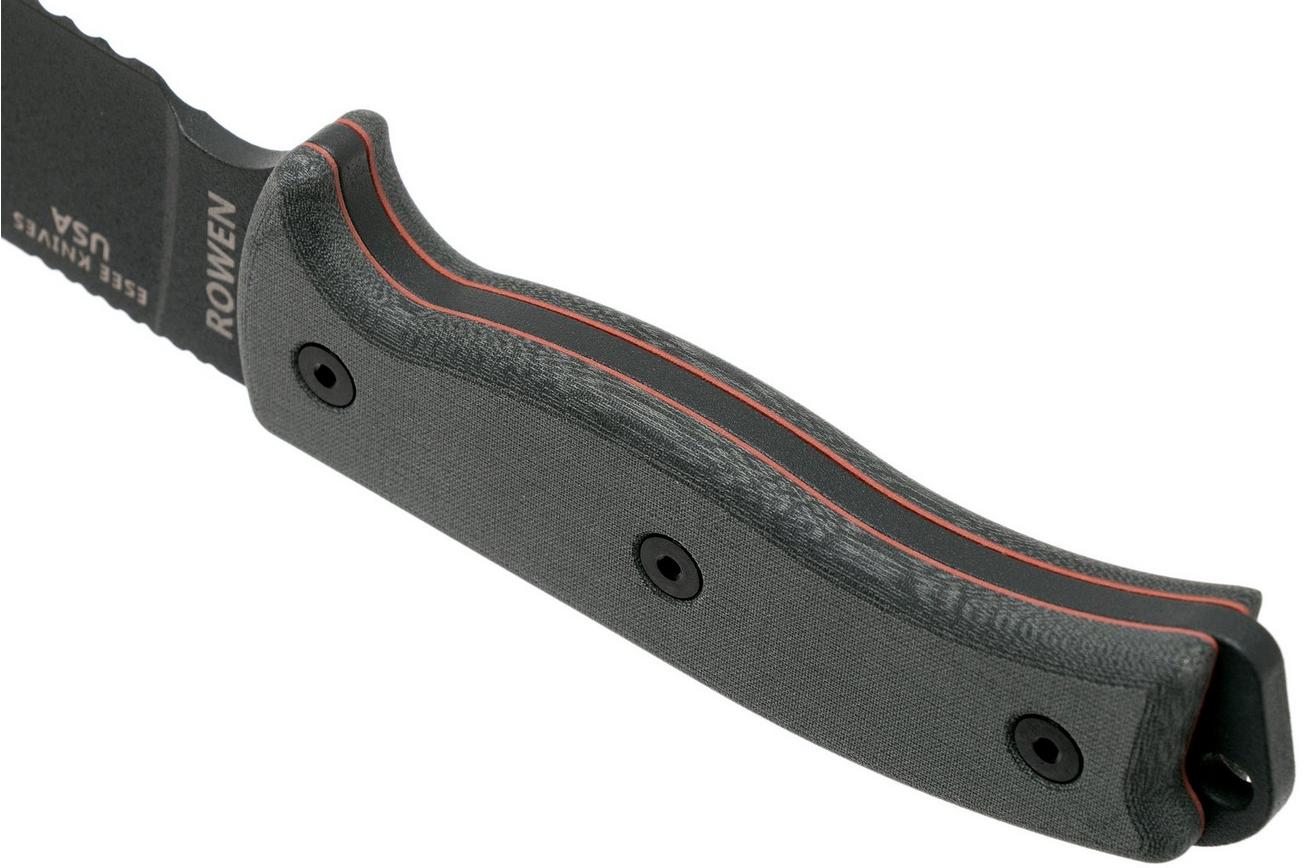 ESEE Model 6 Tactical Gunsmoke, grey handle 6S-TG met zwarte schede   riemclip