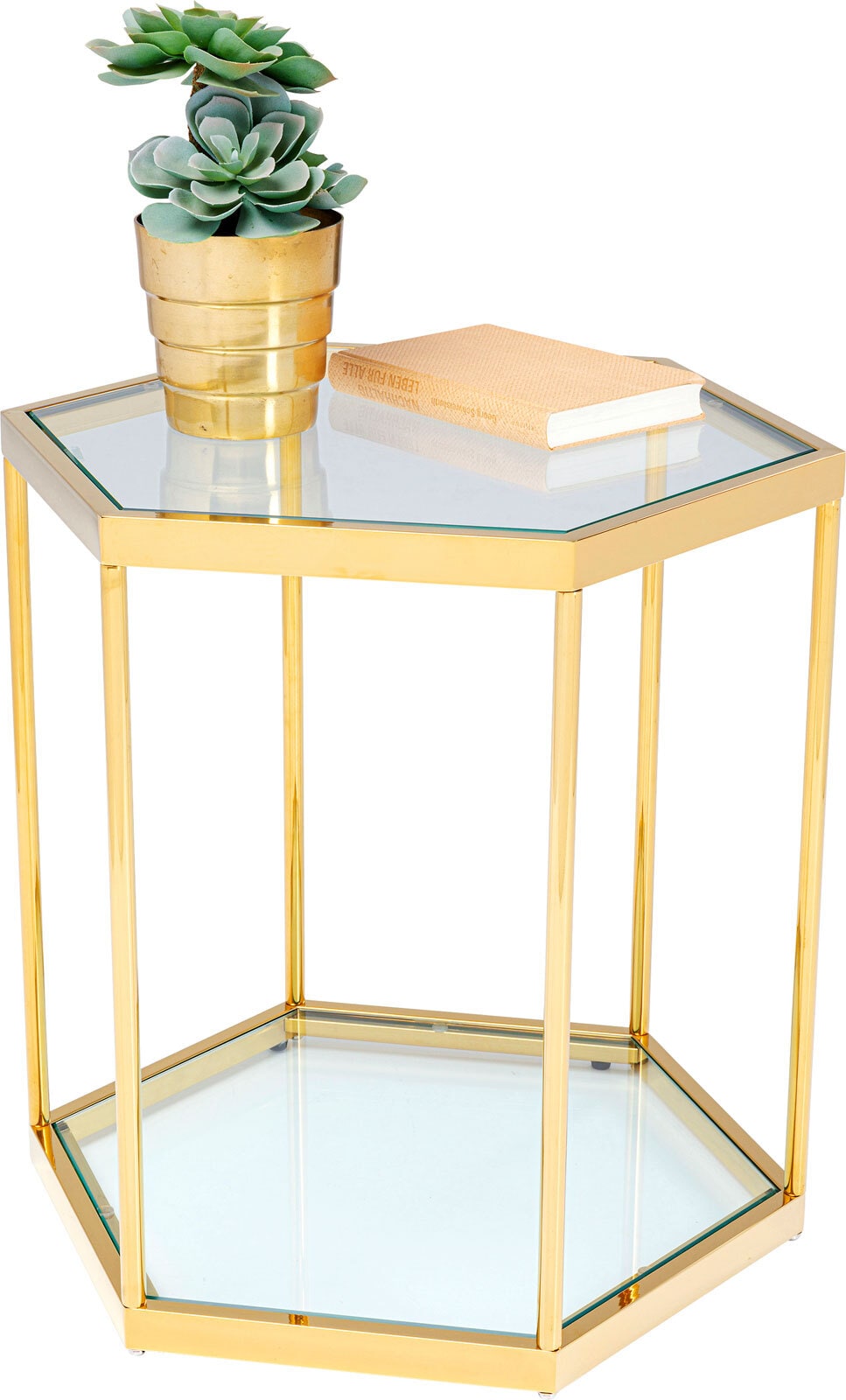 KARE DESIGN Beistelltisch COMB 55 cm goldfarbig