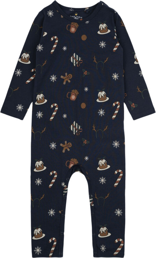 The New TNSHoliday L_S Jumpsuit Navy blazer aop