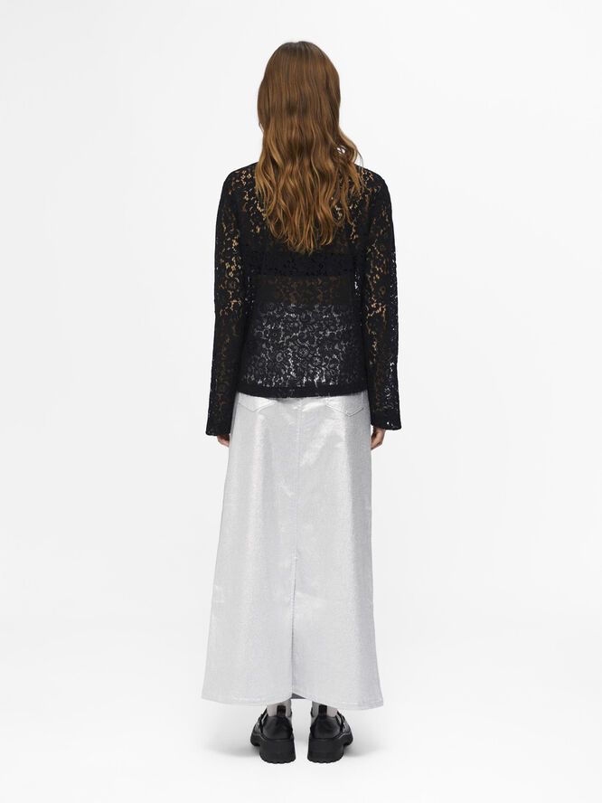 Object OBJSUNNY HARLOW LONG SKIRT E DIV Silver colour