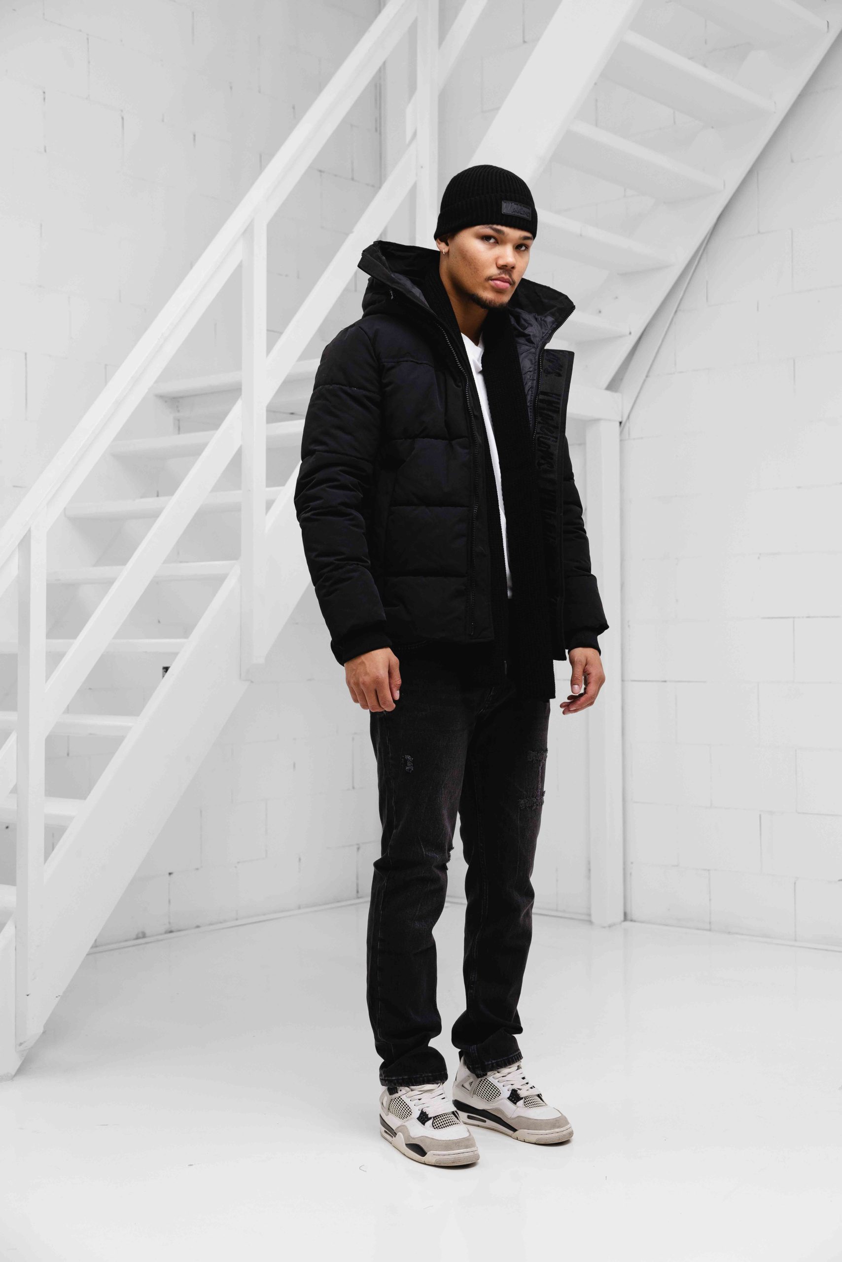 Malelions Porter Parka Winterjas Heren Donkerblauw