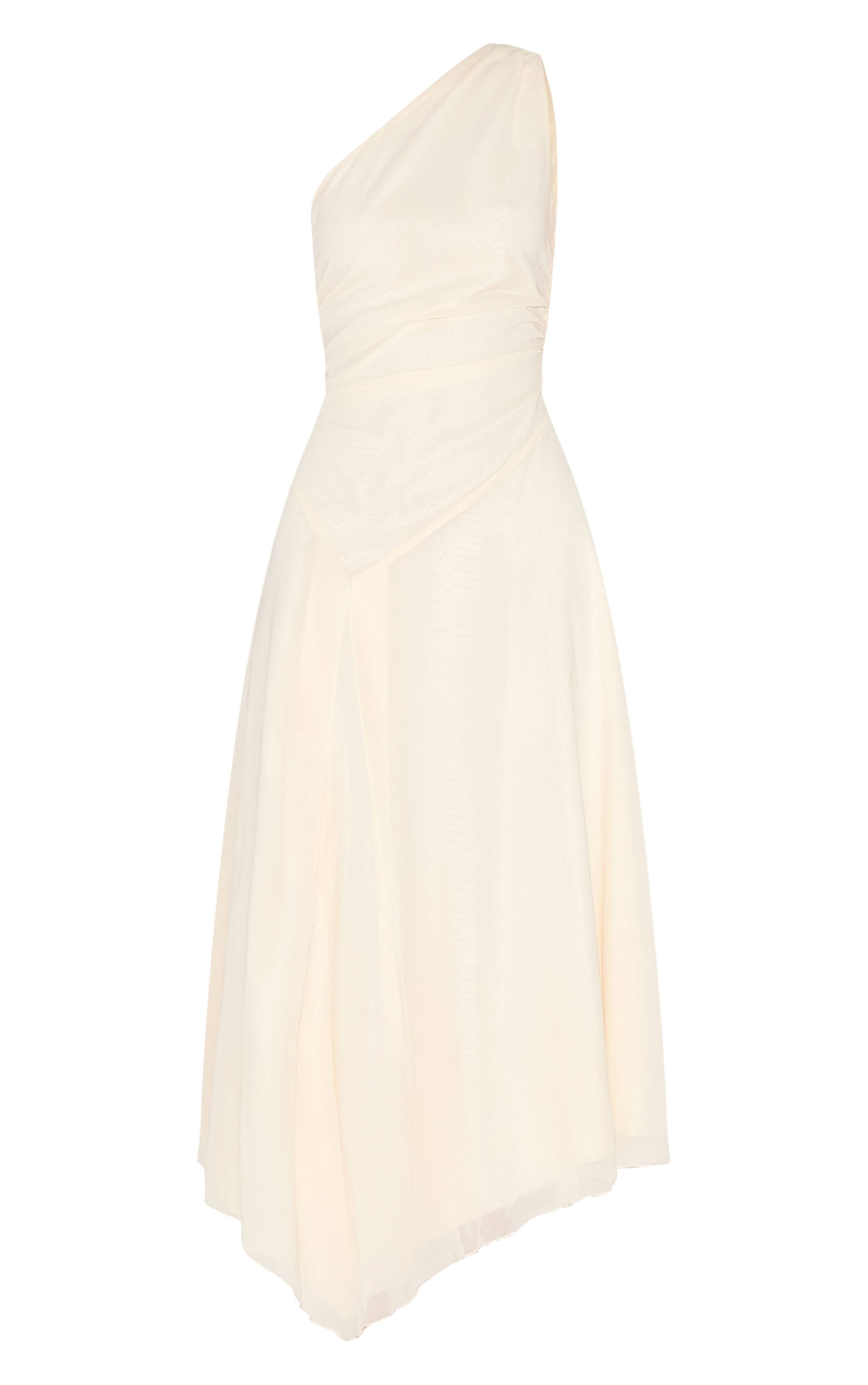 Butter Yellow Robe Longue Asymétrique À Une Épaule