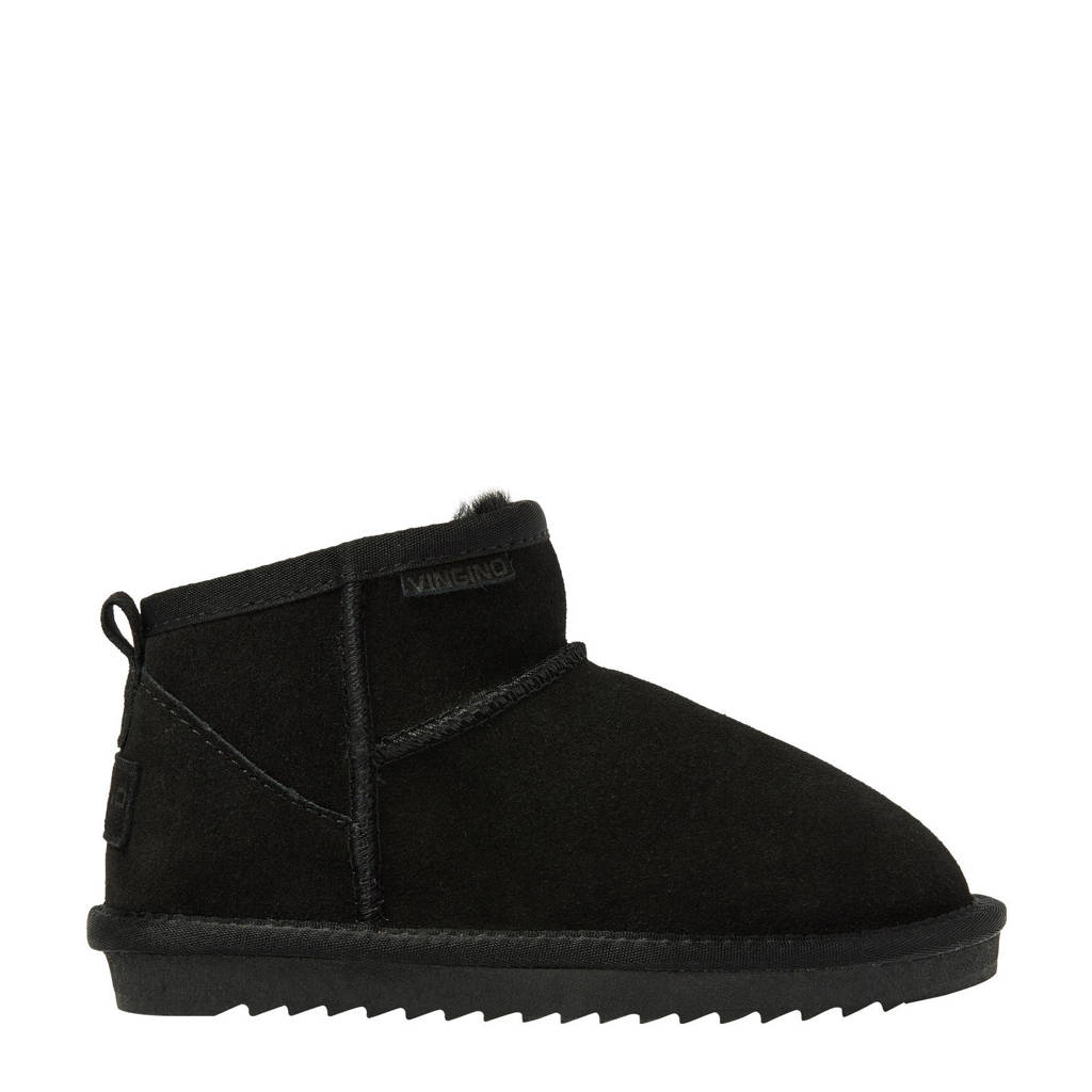 Vingino Ashley Lowsuède enkelboots zwart