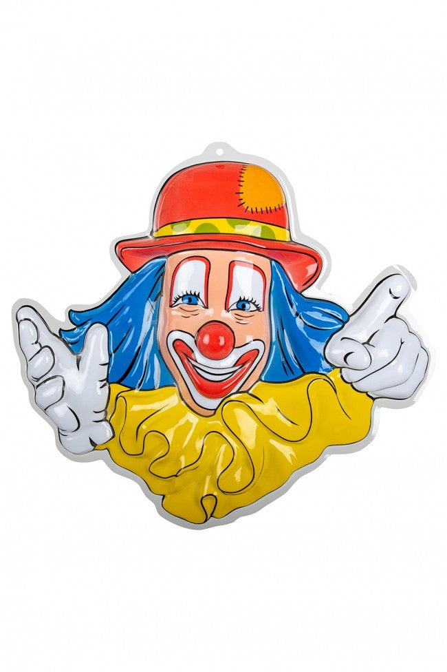 Wanddecoratie Clown Rode Hoed 50cm