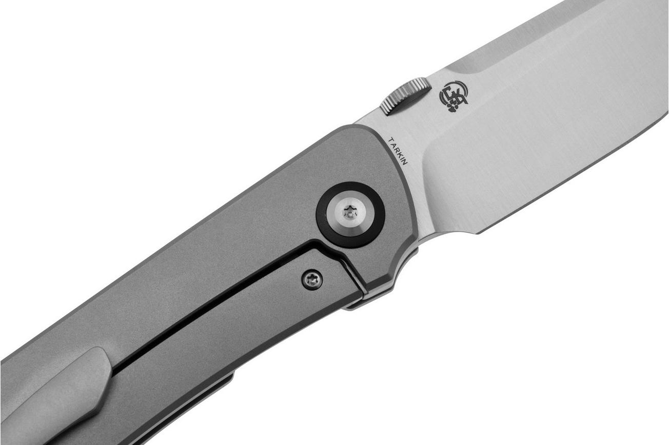Kansept Tarkin K1078A1 Satin CPM 20CV, Bead Blasted Titanium, zakmes, Matthew Christensen design