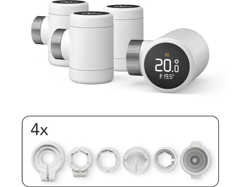 tado° Smarter Thermostat X, 4er Pack Intelligenter Heizkörperthermostat