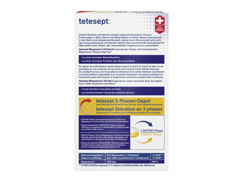tetesept Magnesium 335 Nacht Depot 30 Tabletten Magnesiumpräparat