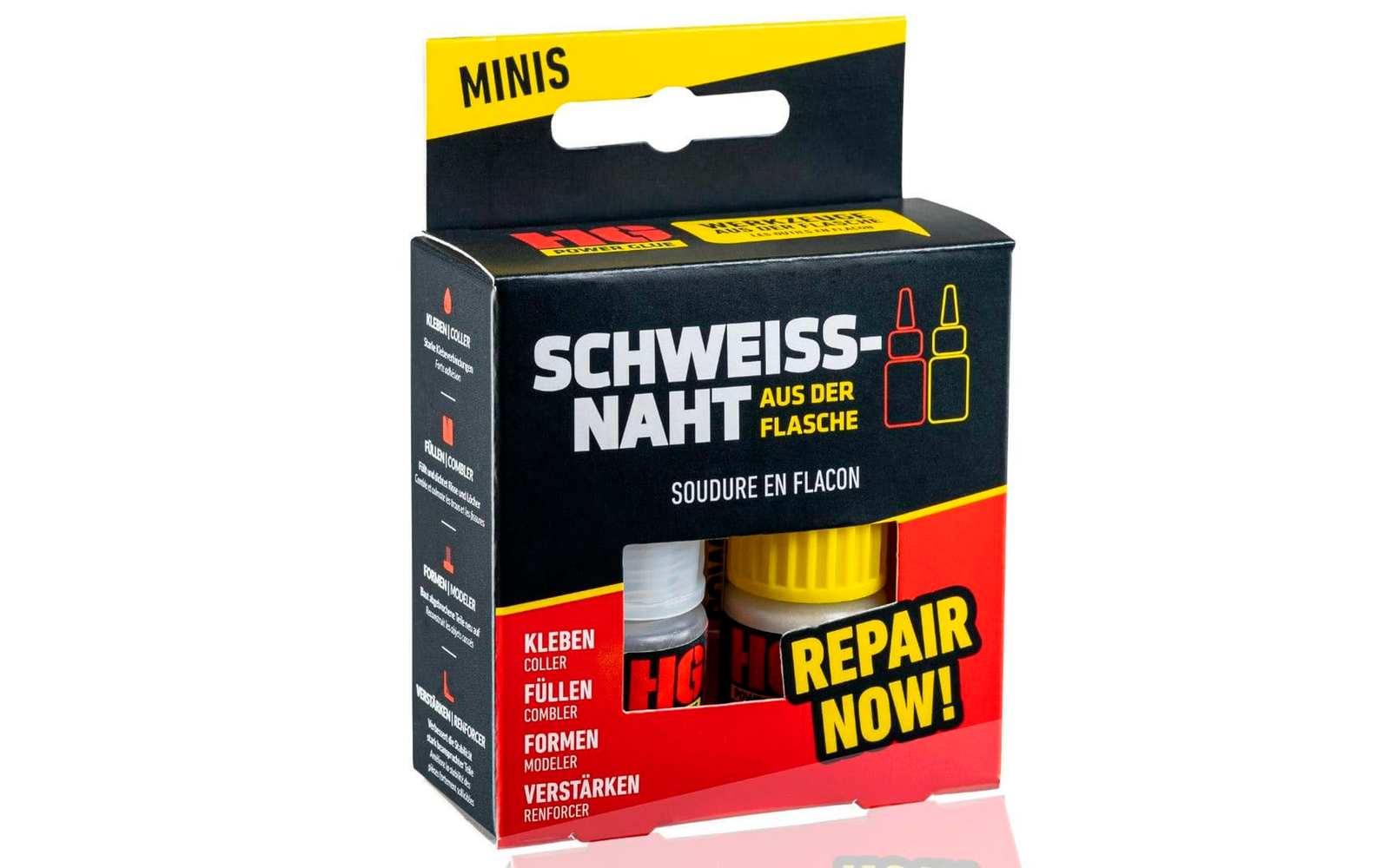 HGPower Glue Schweißnaht aus der Flasche Klebstoff Reparaturset Mini 2-teilig