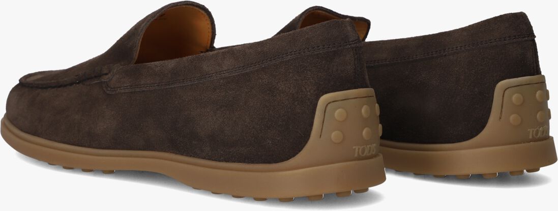bruine tod's loafers pantofola gomma 78l