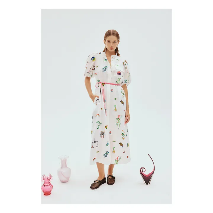 Alémais Robe Brodée Atticus Lin | Crème