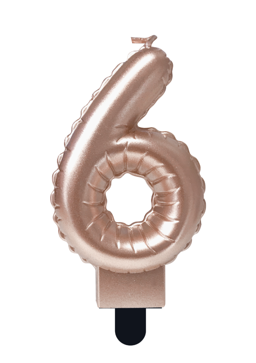 Kaars Folie Ballon Rose Goud 6 10cm
