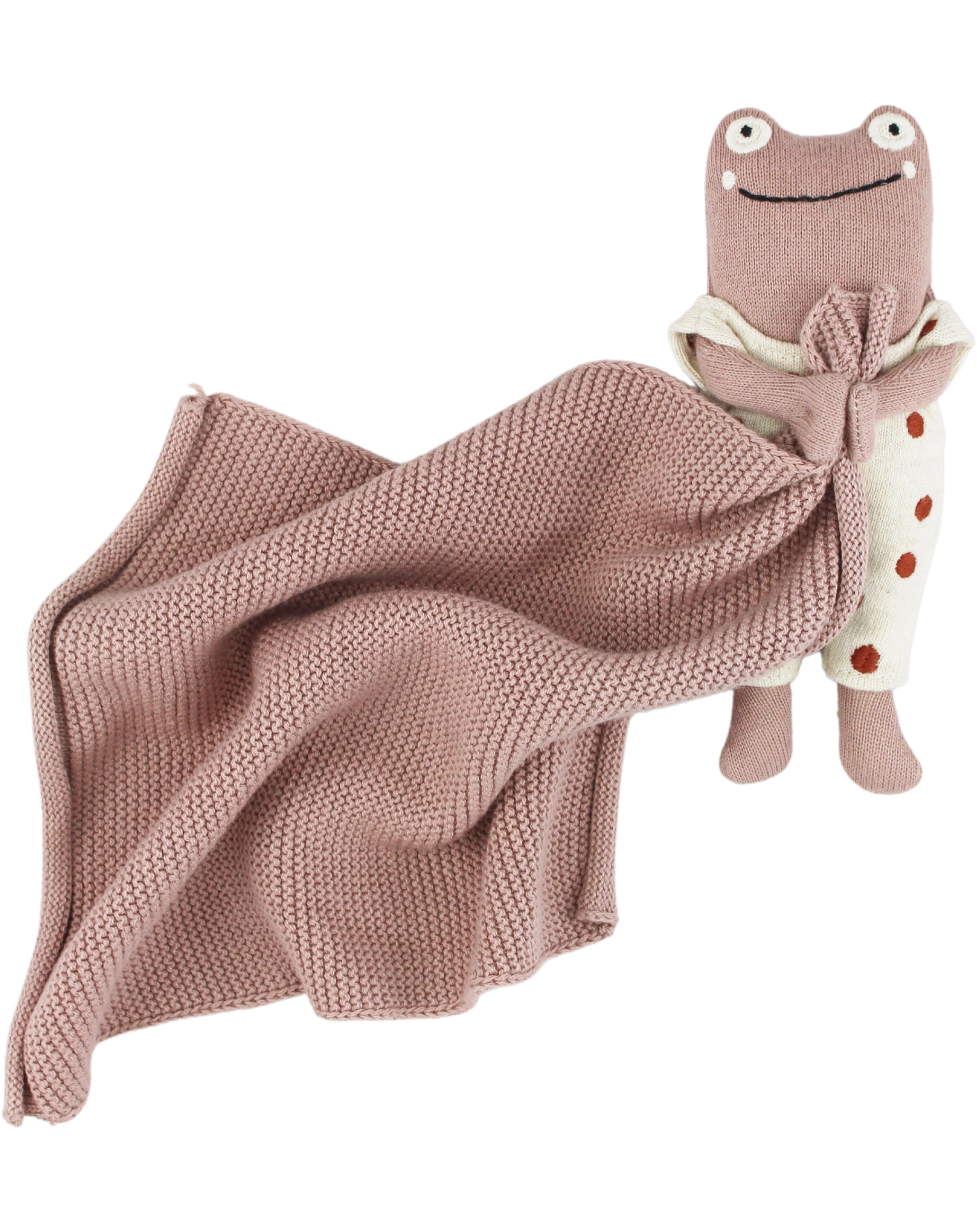 Schnuffeltuch FROSCH (25x25) in rose