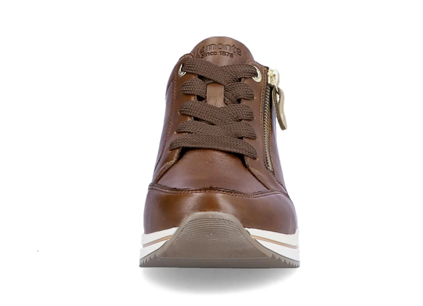 Remonte Schnür-Sneaker mit mattgoldfarbenen Besätzen