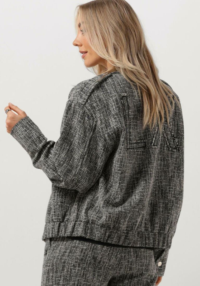ALIX THE LABEL grijze alix the label jack ladies woven boucle jacket