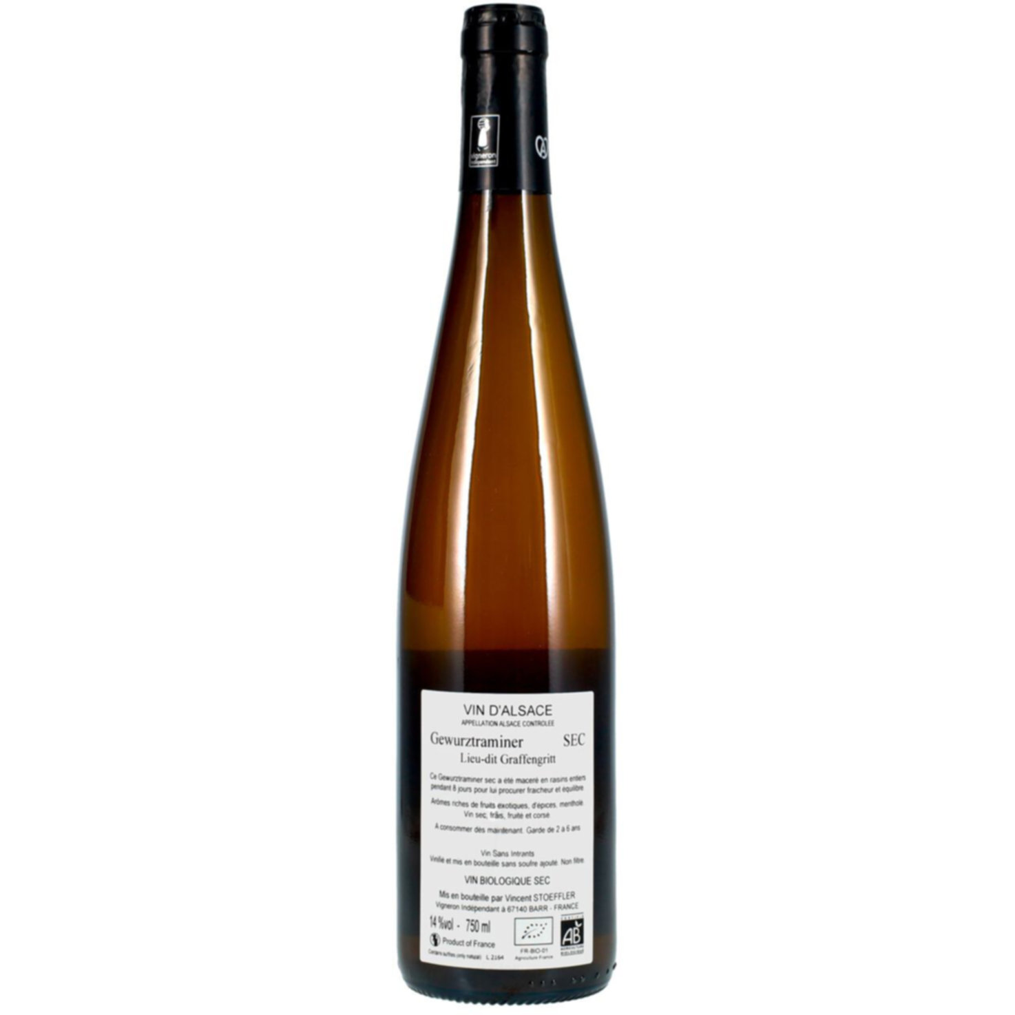 Alsace AOC Gewürztraminer Graffengritt Domaine Vincent Stoeffler -75cl