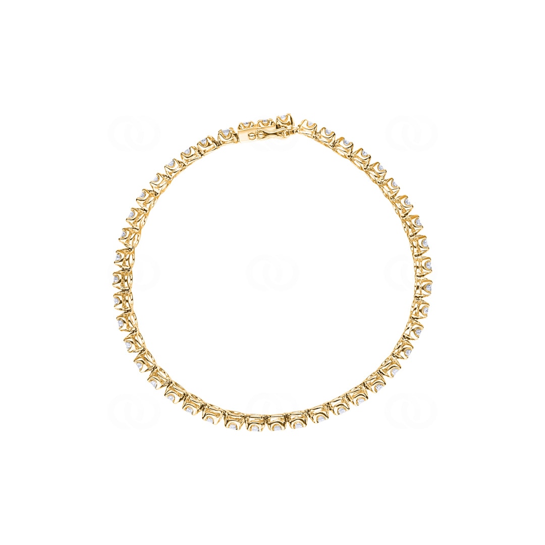 3.01 Karat Diamanten Tennisarmband 750/18 K Gelbgold