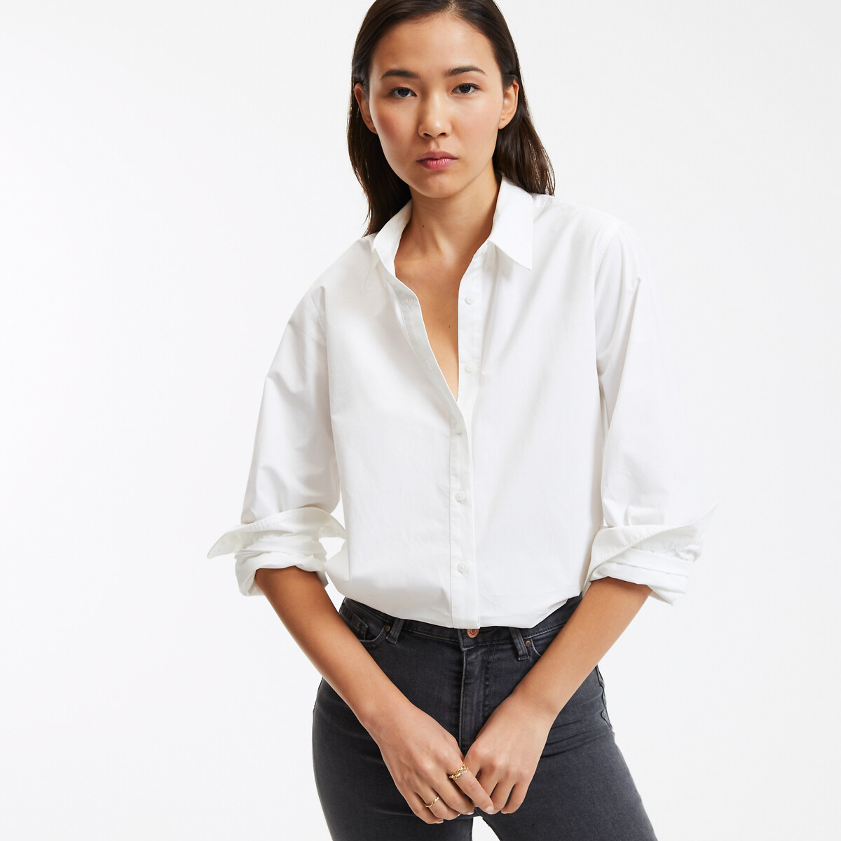 COLEÇÕES LA REDOUTE<br>Camisa ampla com mangas compridas