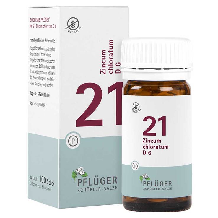Biochemie Pflüger 21 Zincum chloratum D 6 Tabletten, 100 St